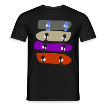 Longboard Skateboard Longboarder - T-shirt homme - noir - Devant - AI Model Male 178 light (178cm)