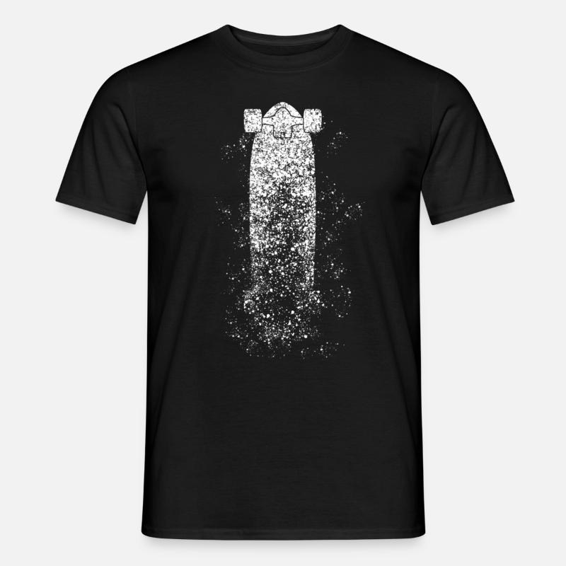 Longboard Longboarding Regen Longboarder - Männer T-Shirt - Schwarz