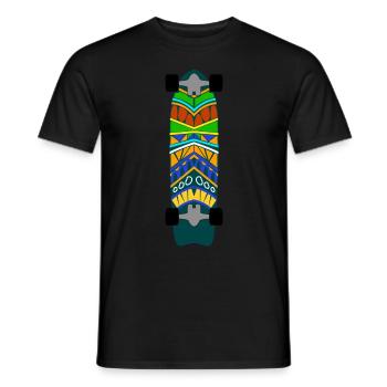 Longboarder Longboarding Longboard - T-shirt homme - noir - Devant - AI Model Male 178 light (178cm)