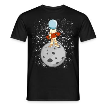 Longboarder Mond Astronaut Longboard - Männer T-Shirt - Schwarz - Vorne - AI Model Male 178 light (178cm)