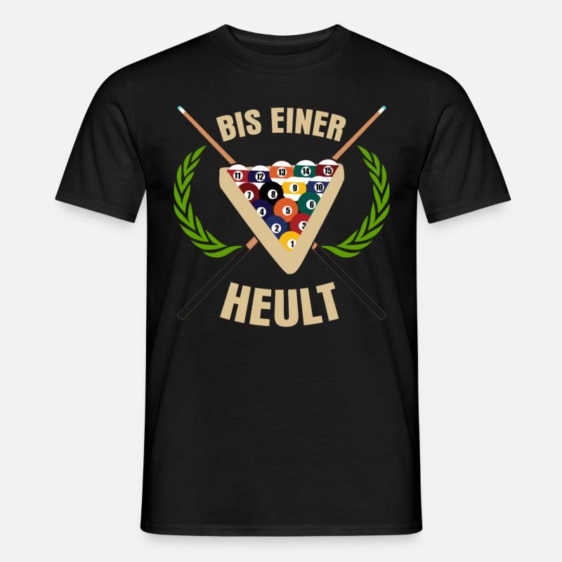 Billard Poolbillard Billardspieler - Männer T-Shirt - Schwarz