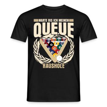Poolbillard Snooker Billard Queue - Männer T-Shirt - Schwarz - Vorne - AI Model Male 178 light (178cm)