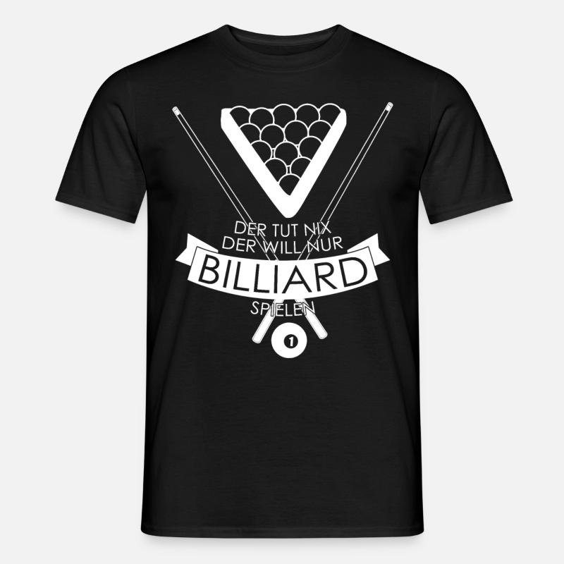 Billard Poolbillard Billardtisch Snooker - Männer T-Shirt - Schwarz