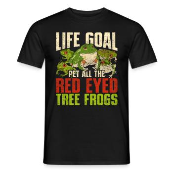 Red-eyed tree frog - Men's T-Shirt - black - Front - AI Model Male 178 light (178cm)