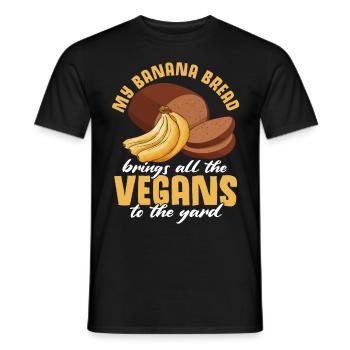 Drôle de vêtements de cuisson au pain aux bananes - T-shirt homme - noir - Devant - AI Model Male 178 light (178cm)