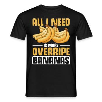 Drôle de vêtements de cuisson au pain aux bananes - T-shirt homme - noir - Devant - AI Model Male 178 light (178cm)