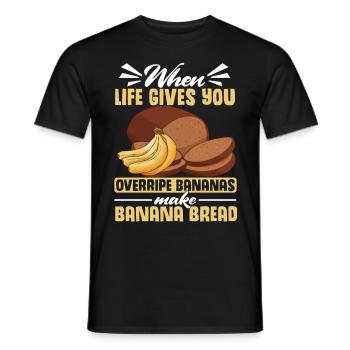Drôle de vêtements de cuisson au pain aux bananes - T-shirt homme - noir - Devant - AI Model Male 178 light (178cm)