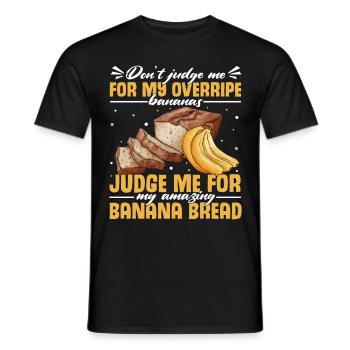 Drôle de vêtements de cuisson au pain aux bananes - T-shirt homme - noir - Devant - AI Model Male 178 light (178cm)