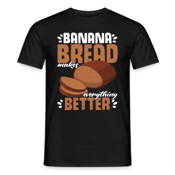 Drôle de vêtements de cuisson au pain aux bananes - T-shirt homme - noir - Devant - AI Model Male 178 light (178cm)