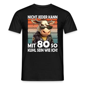 Nicht jeder kann mit 80 Jahren | 80. Geburtstag - Männer T-Shirt - Schwarz - Vorne - AI Model Male 178 light (178cm)