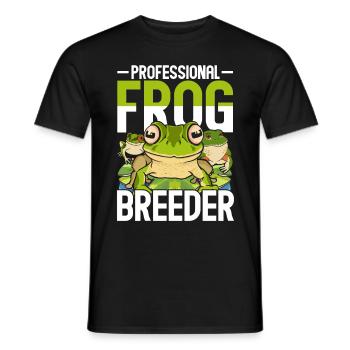 Froschzüchter Professional Frog Breeder - Men's T-Shirt - black - Front - AI Model Male 178 light (178cm)