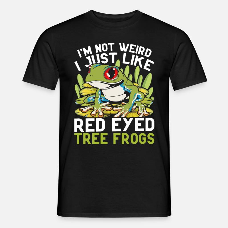 Rotaugenlaubfrosch - Männer T-Shirt - Schwarz