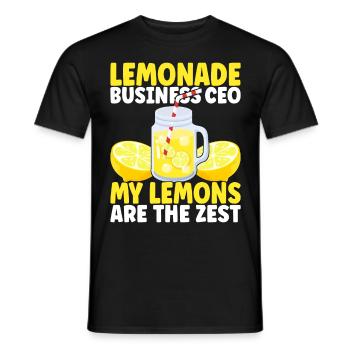 Lemonade Lemonade stand - Men's T-Shirt - black - Front - AI Model Male 178 light (178cm)