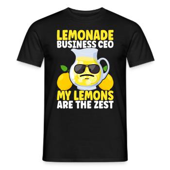 Lemonade Lemonade stand - Men's T-Shirt - black - Front - AI Model Male 178 light (178cm)