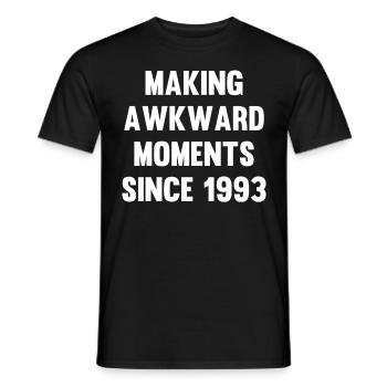 Faire des moments gênants depuis [votre année de naissance] - T-shirt homme - noir - Devant - AI Model Male 178 light (178cm)
