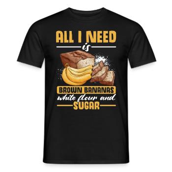 Drôle de vêtements de cuisson au pain aux bananes - T-shirt homme - noir - Devant - AI Model Male 178 light (178cm)