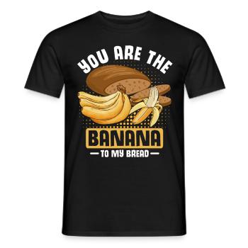 Drôle de vêtements de cuisson au pain aux bananes - T-shirt homme - noir - Devant - AI Model Male 178 light (178cm)