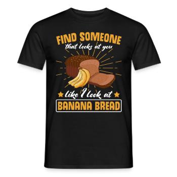 Drôle de vêtements de cuisson au pain aux bananes - T-shirt homme - noir - Devant - AI Model Male 178 light (178cm)