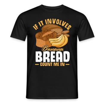 Drôle de vêtements de cuisson au pain aux bananes - T-shirt homme - noir - Devant - AI Model Male 178 light (178cm)