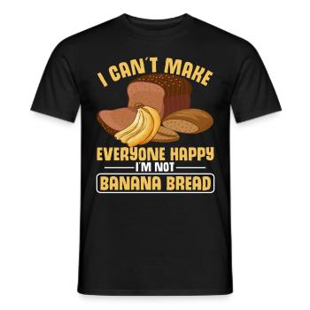 Drôle de vêtements de cuisson au pain aux bananes - T-shirt homme - noir - Devant - AI Model Male 178 light (178cm)