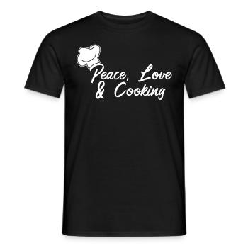 Chapeau de chef Cuisine Chef Chef - T-shirt homme - noir - Devant - AI Model Male 178 light (178cm)