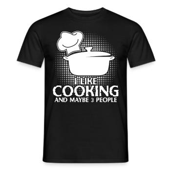 Cuisine de cuisine Chapeau de chef - T-shirt homme - noir - Devant - AI Model Male 178 light (178cm)