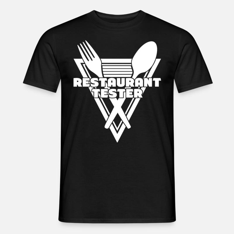 Restauranttester Restaurant Kochmesser - Männer T-Shirt - Schwarz