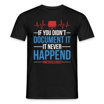 Coding Specialist - Men's T-Shirt - black - Front - AI Model Male 178 light (178cm)