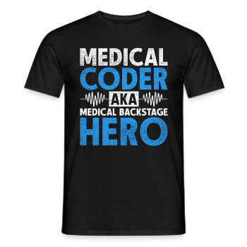 Coding Specialist Medical Encoder - Men's T-Shirt - black - Front - AI Model Male 178 light (178cm)