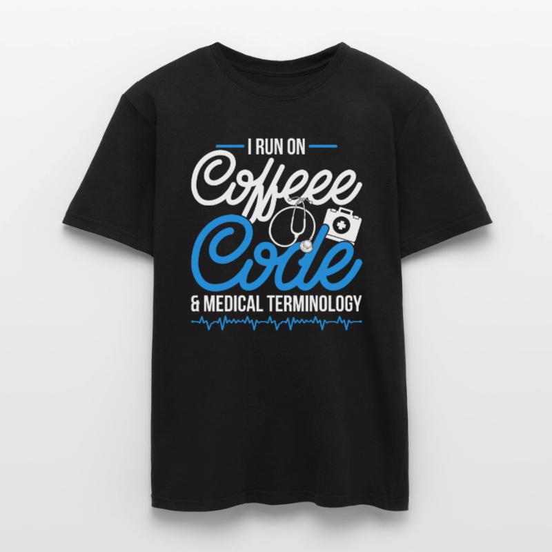 Coding Specialist Coffee, Code & Medical Terminology Men's T-shirt
