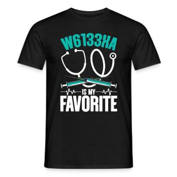 Coding Specialist W6133XA Is My Favorite - Men's T-Shirt - black - Front - AI Model Male 178 light (178cm)
