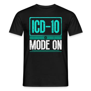 Kodierfachkraft ICD-10 Mode On - Männer T-Shirt - Schwarz - Vorne - AI Model Male 178 light (178cm)