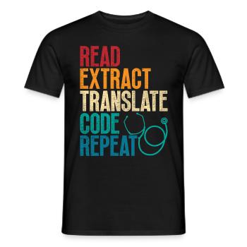 Coding Specialist Medical Encoder - Men's T-Shirt - black - Front - AI Model Male 178 light (178cm)