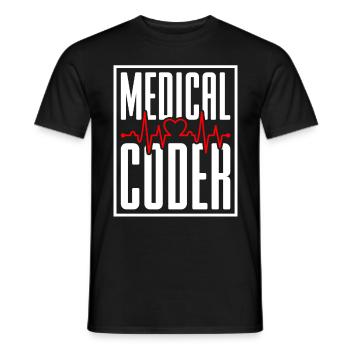 Coding Specialist Medical Coder - Men's T-Shirt - black - Front - AI Model Male 178 light (178cm)