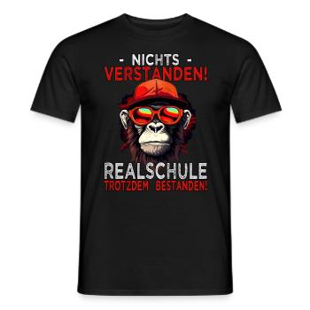 Realschule bestanden - Schulabschluss - Männer T-Shirt - Schwarz - Vorne - AI Model Male 178 light (178cm)