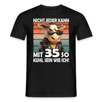 Nicht jeder kann mit 35 Jahren | 35. Geburtstag - Männer T-Shirt - Schwarz - Vorne - AI Model Male 178 light (178cm)