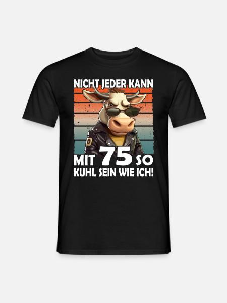 Nicht jeder kann mit 75 Jahren | 75. Geburtstag - Männer T-Shirt - Schwarz
