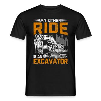 Baggerfahrer My Other Ride Is An Excavator - Männer T-Shirt - Schwarz - Vorne - AI Model Male 178 light (178cm)