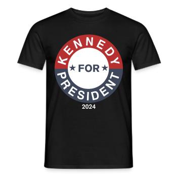 Robert F Kennedy RFK For President 2024 - Men's T-Shirt - black - Front - AI Model Male 178 light (178cm)