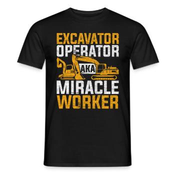 Baggerfahrer Aka Miracle Worker - Männer T-Shirt - Schwarz - Vorne - AI Model Male 178 light (178cm)