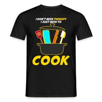 Chapeau de chef Cuisson Cuisson Cuisine - T-shirt homme - noir - Devant - AI Model Male 178 light (178cm)