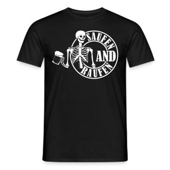 Bier Alkohol Saufen und Raufen - Männer T-Shirt - Schwarz - Vorne - AI Model Male 178 light (178cm)