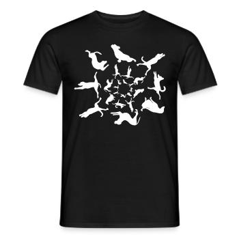 Chiens de yoga Chien Méditation Exercice de yoga - T-shirt homme - noir - Devant - AI Model Male 178 light (178cm)
