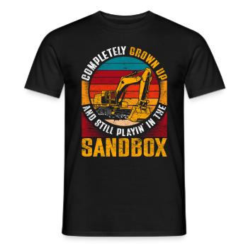 Baggerfahrer Grown Up And Playin' In The Sandbox - Männer T-Shirt - Schwarz - Vorne - AI Model Male 178 light (178cm)