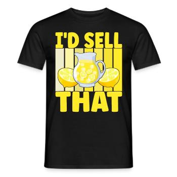 Lemonade Lemonade stand - Men's T-Shirt - black - Front - AI Model Male 178 light (178cm)