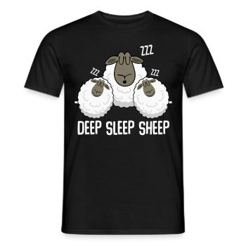 Schlafen Müde Schafe Schaf Schlafshirt - Männer T-Shirt - Schwarz - Vorne - AI Model Male 178 light (178cm)