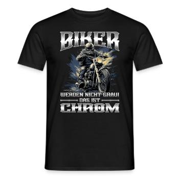 Biker werden nicht grau | Motorradfahrer & Biker - Männer T-Shirt - Schwarz - Vorne - AI Model Male 178 light (178cm)