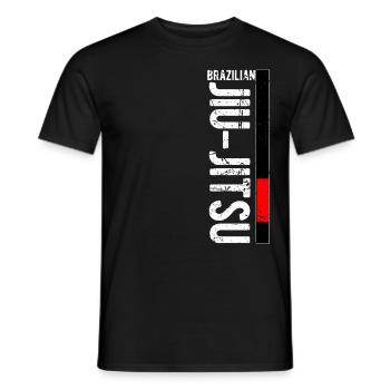 Jiu Jitsu Kanji Brésilien Art Martial Japon - T-shirt homme - noir - Devant - AI Model Male 178 light (178cm)