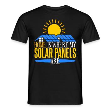 Énergie solaire photovoltaïque - T-shirt homme - noir - Devant - AI Model Male 178 light (178cm)
