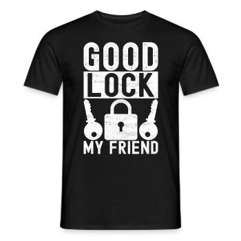 Schlüsseldienst Locksmith Dietrich - Männer T-Shirt - Schwarz - Vorne - AI Model Male 178 light (178cm)